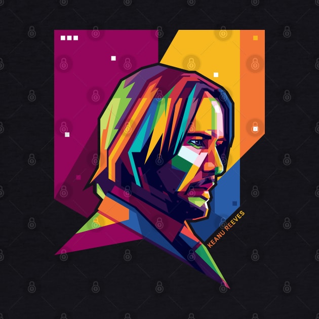 Keanu Reeves Pop Art by Alanside